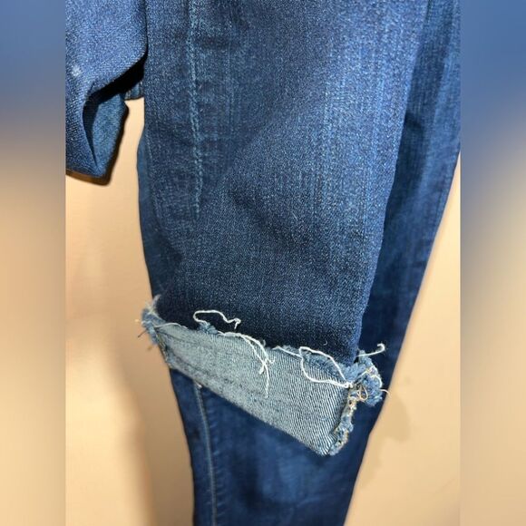 7 for All Mankind Size 29 Distressed Ankle Guenevere Cropped Jeans - Picture 4 of 8